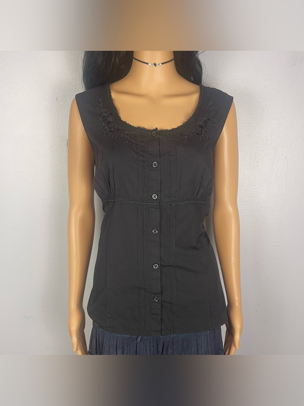 Vintage Button Down Tank Top